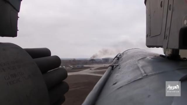 شاهد.. لحظة استهداف الطائرات الروسية للمواقع الأوكرانية