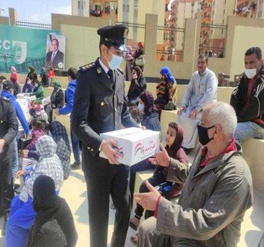 الداخلية توجه قافلة إنسانية بالأسمرات «صور»