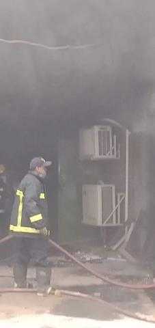 حريق محول كهرباء بمستشفى أسيوط الجامعي