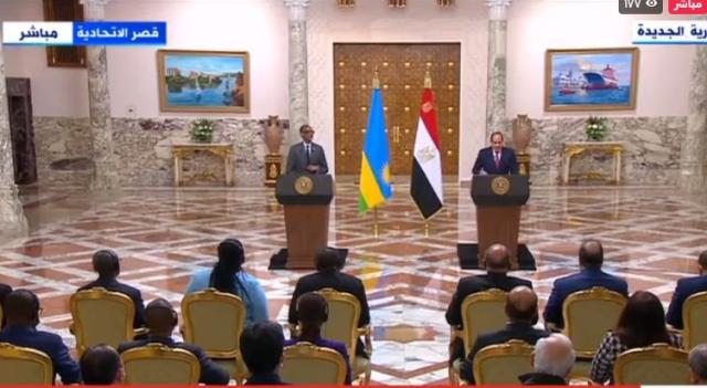 بث مباشر.. مؤتمر صحفي مشترك للرئيس السيسي ونظيره الرواندي
