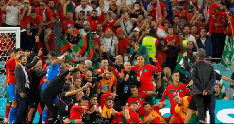 فرحة المنتخب المغربي