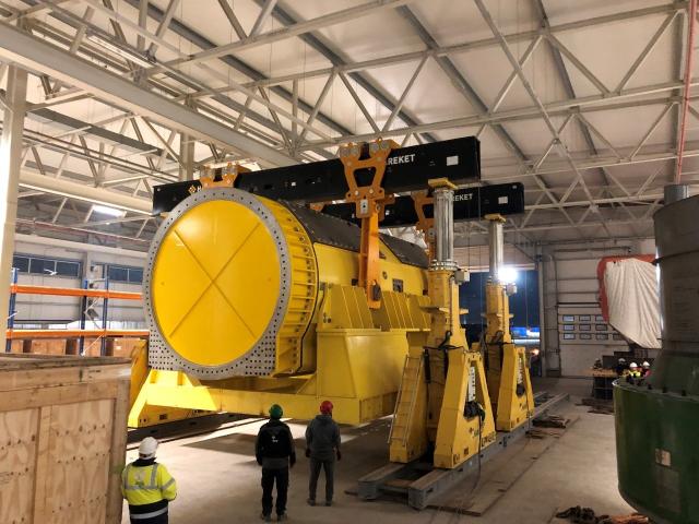 روساتوم: توصيل مولد الكهرباء التوربيني لموقع إنشاء محطة «أكويو» الكهروذرية