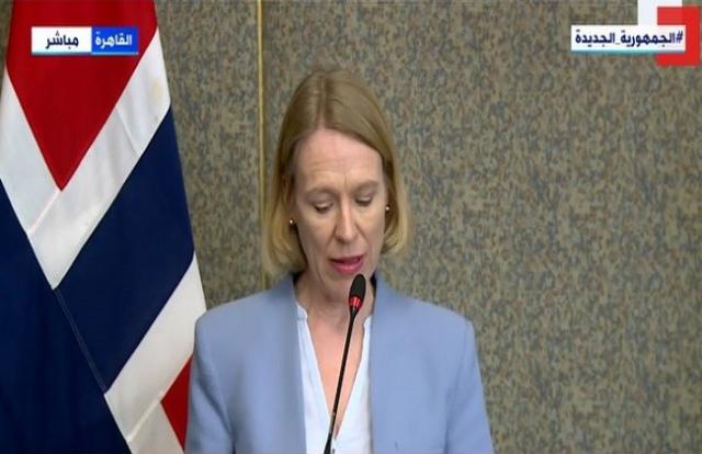 وزيرة خارجية النرويج تكشف أبرز الملفات التي ناقشتها مع سامح شكري