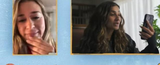 الزواج قسمة ونصيب.. دينا الشربيني تودع صديقتها قبل القفز من الطائرة «فيديو»