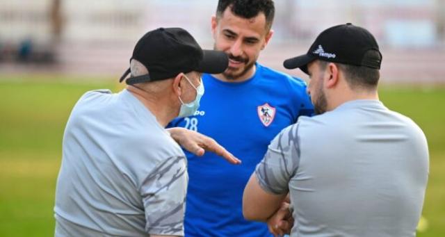 فيريرا مع لاعبي الزمالك