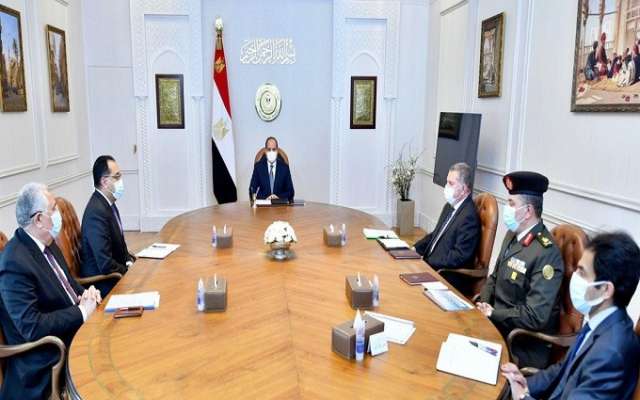 الرئيس السيسي خلال الاجتماع