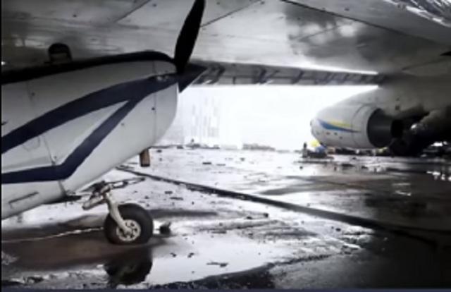 شاهد.. تدمير أكبر طائرة شحن في أوكرانيا بسبب القصف الروسي