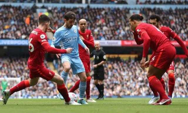 ملخص وأهداف مباراة مانشستر سيتي وليفربول في الدوري الإنجليزي .. فيديو