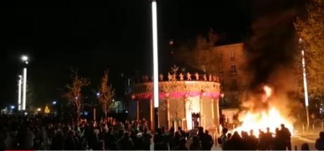 تظاهر واحتجاجات بعد إعلان نتائج الانتخابات الرئاسية بفرنسا «فيديو»