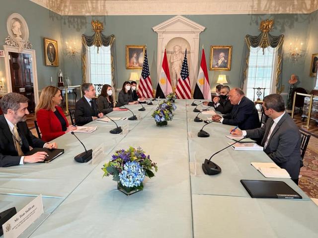 وزير الخارجية المصري ونظيره الأمريكي
