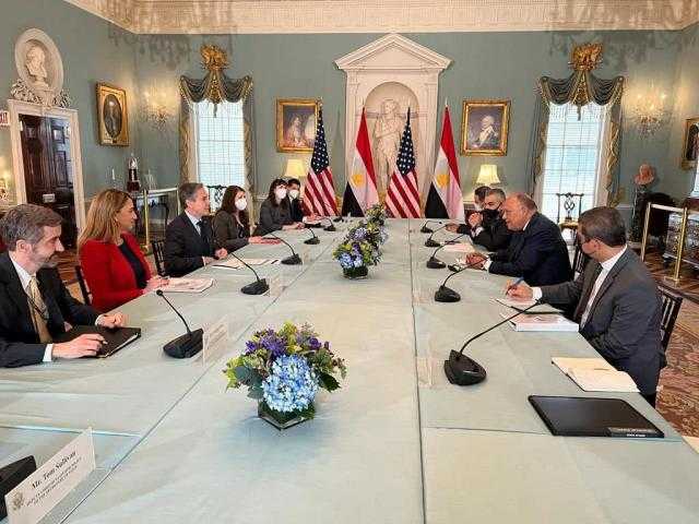 وزير الخارجية يبحث مع نظيره الأمريكى التطورات الدولية والإقليمية