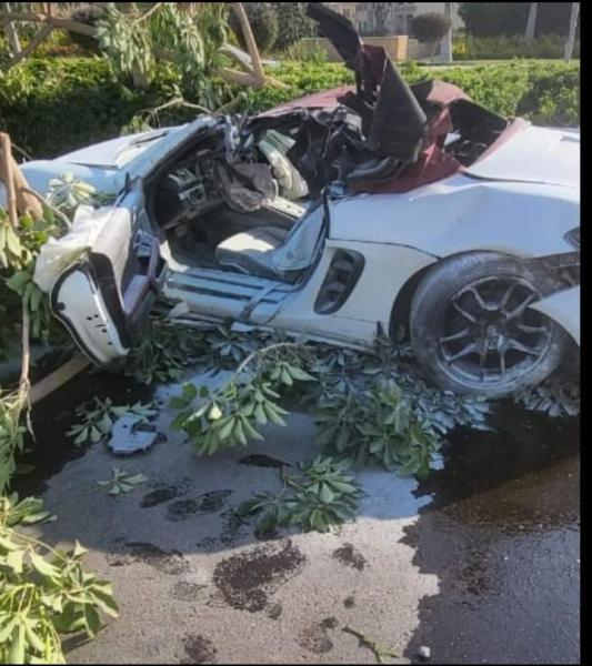 حادث انقلاب سيارة 