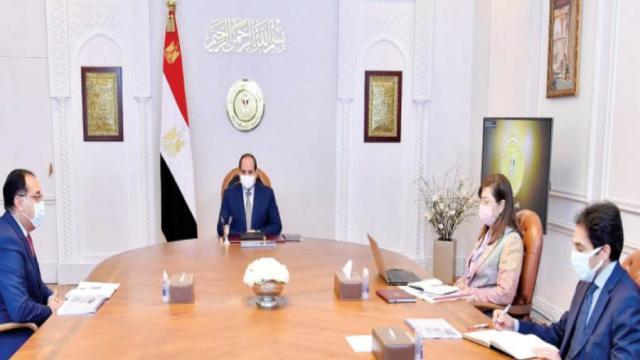اجتماع الرئيس عبد الفتاح السيسي ورئيس الوزراء 