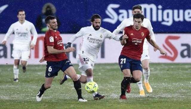 موعد مباراة ريال مدريد وأوساسونا في الدوري الإسباني والقنوات الناقلة