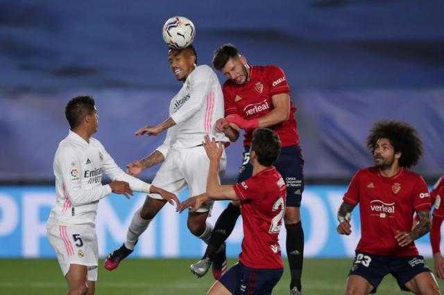 جدول ترتيب الدوري الإسباني قبل لقاء ريال مديد وأوساسونا