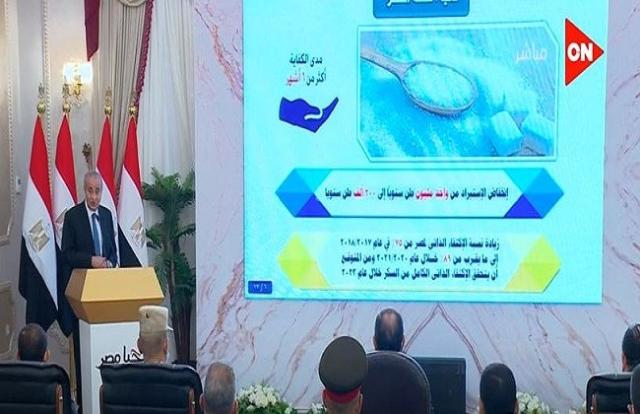وزير التموين يعلن موعد تحقيق مصر للاكتفاء الذاتي من السكر «فيديو»