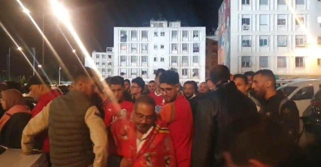 جماهير الأهلي أمام ملعب محمد الخامس