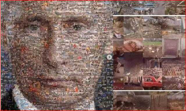 «رعب وخوف وقتل».. مصور يرسم وجه بوتين بـ 1500 صورة للحرب الأوكرانية