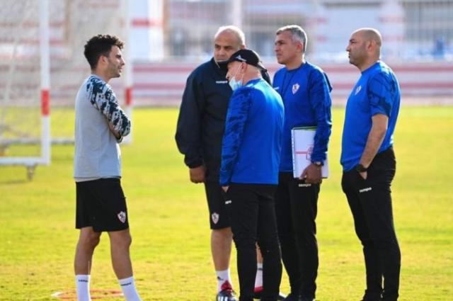 زيزو مع فيريرا في مران الزمالك