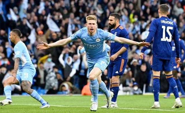 مانشستر سيتي يتقدم على ريال مدريد بثنائية في الشوط الأول