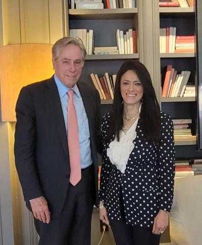 وزيرة التعاون الدولي تلتقي مستشار المبعوث الرئاسي الأمريكي