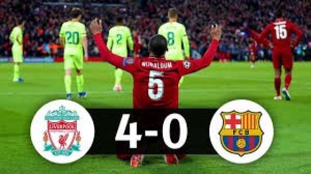ذمرى انتصار ليفربول على برشلونة 