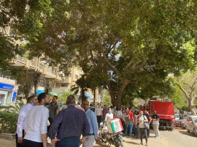 حريق في أحد العقارات بشارع 9 بالمعادي
