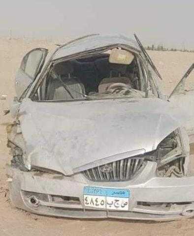 مصرع وإصابة 5 أشخاص في انقلاب سيارة ملاكي بالصحراوي الغربي بقنا