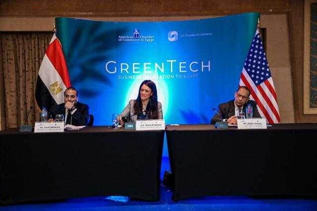 وزيرة التعاون الدولي تلتقي بعثة غرفة التجارة الأمريكية Green Tech