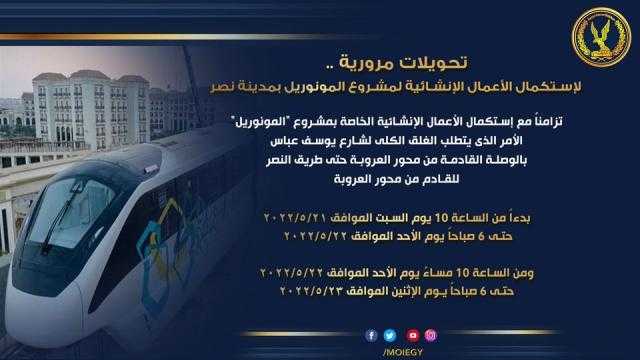 إنفوجراف.. خريطة تحويلات مرورية هامة في مدينة نصر.. تعرف عليها
