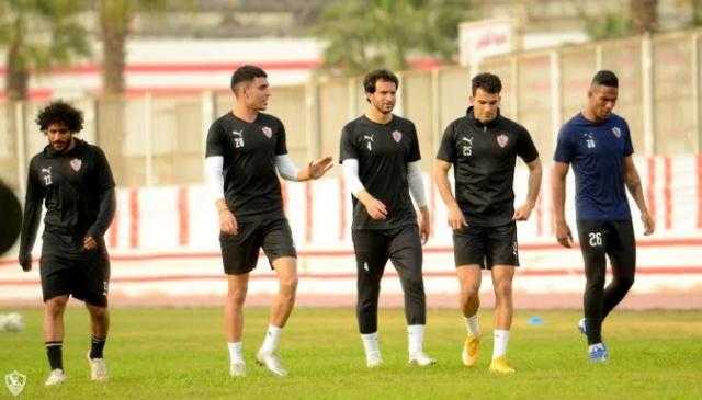 مران الزمالك .. رباعي الشباب يشاركون في التدريبات الجماعية