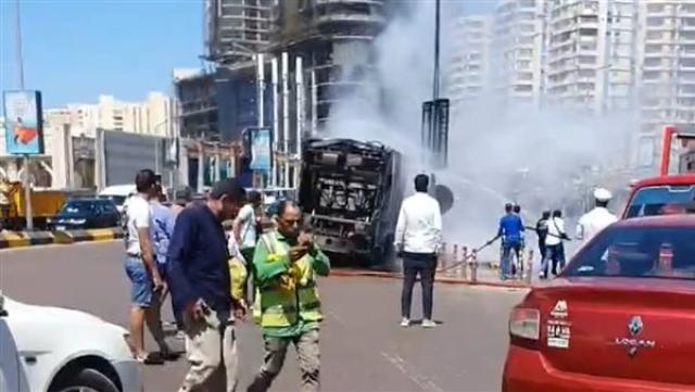 جانب من حريق السيارة (تعبيرية)
