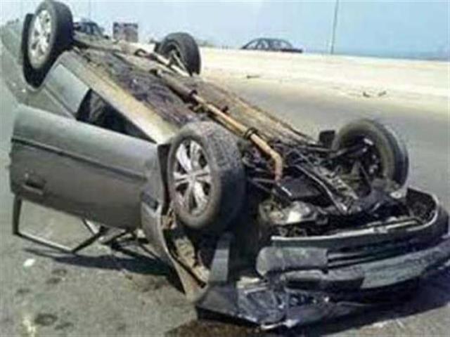انقلاب سيارة ملاكي أرشيفية 