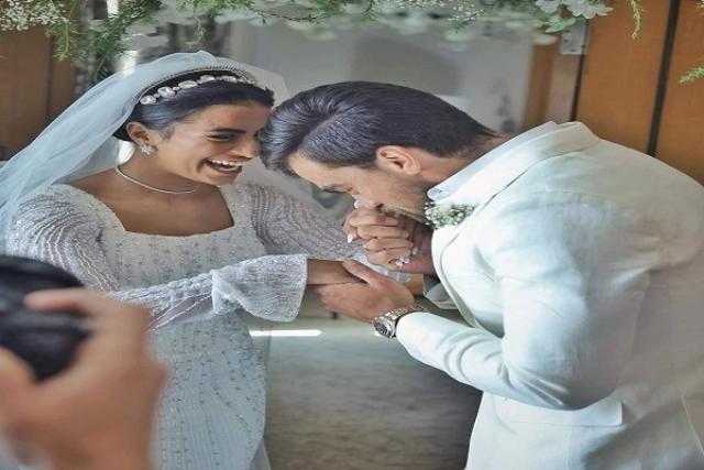 الصور الأولى من حفل زفاف محمد مكاوي ونورهان عماد