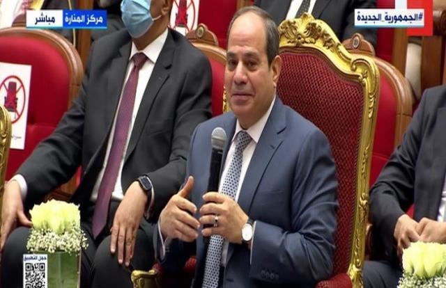 الرئيس السيسي: النجاح ليس بالأماني وإنما بالإصرار
