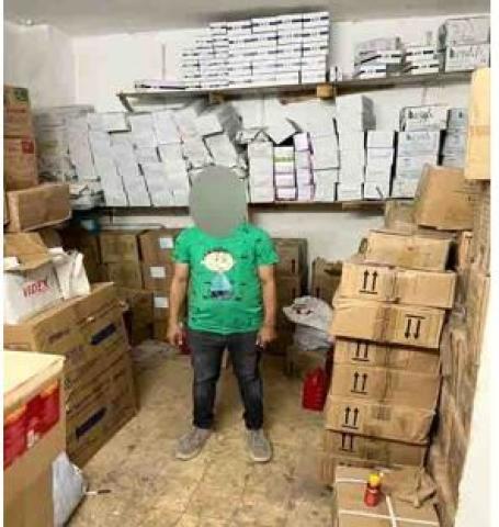 ضبط مخزن مستلزمات طبية مجهولة المصدر في السيدة زينب