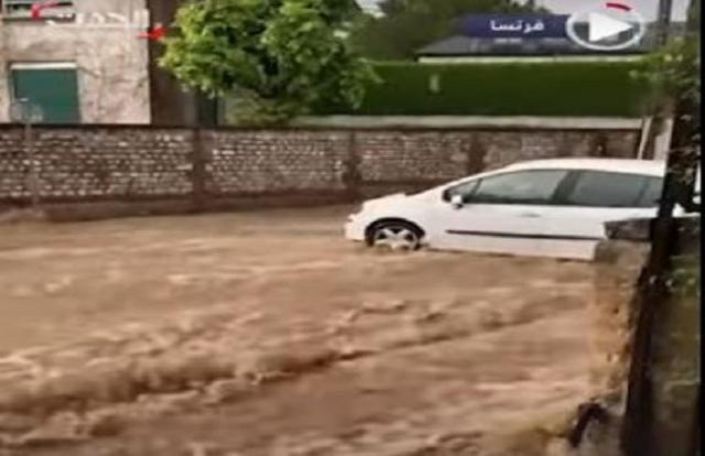 آثار مدمرة للفيضانات بفرنسا «فيديو»