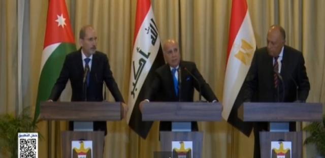 بث مباشر.. مؤتمر صحفي مشترك لسامح شكري ونظيريه الأردني والعراقي