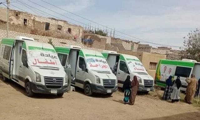 تفاصيل إطلاق 6 قوافل طبية للكشف المجاني على المواطنين