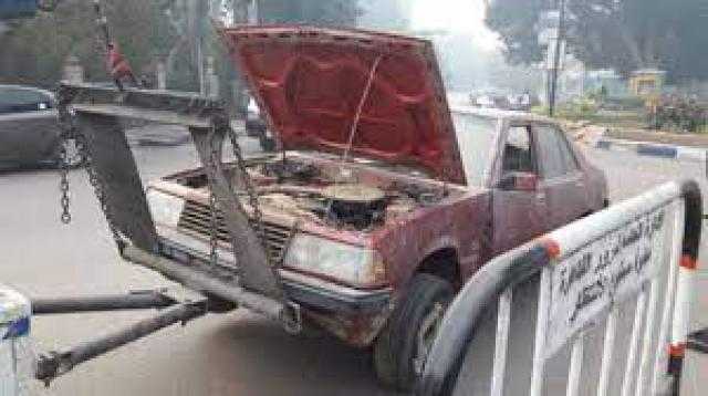 رفع 69 سيارة ودراجة نارية متهالكة بالمحافظات