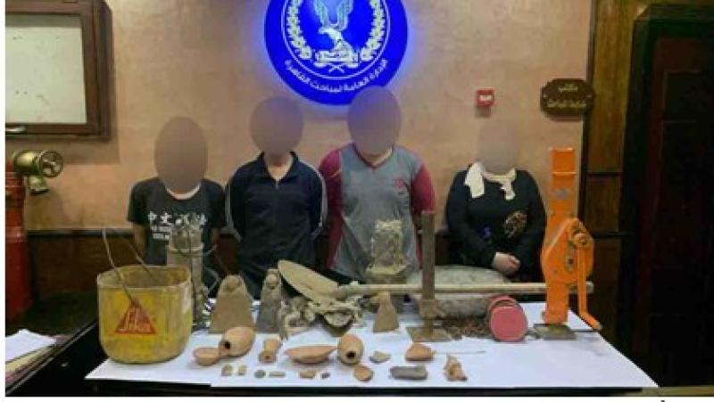 ضبط 4 متهمين بالتنقيب عن الآثار في المطرية