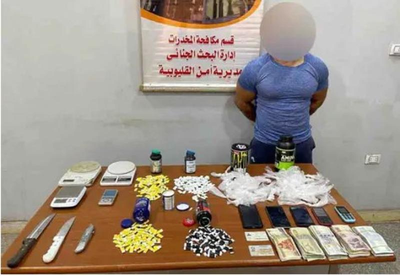 ضبط عنصر جنائي بحوزته 2 هيروين وأسلحة في شبين القناطر