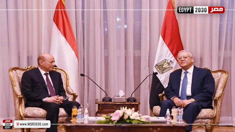 حنفي جبالي يستقبل رئيس مجلس القيادة الرئاسي اليمني