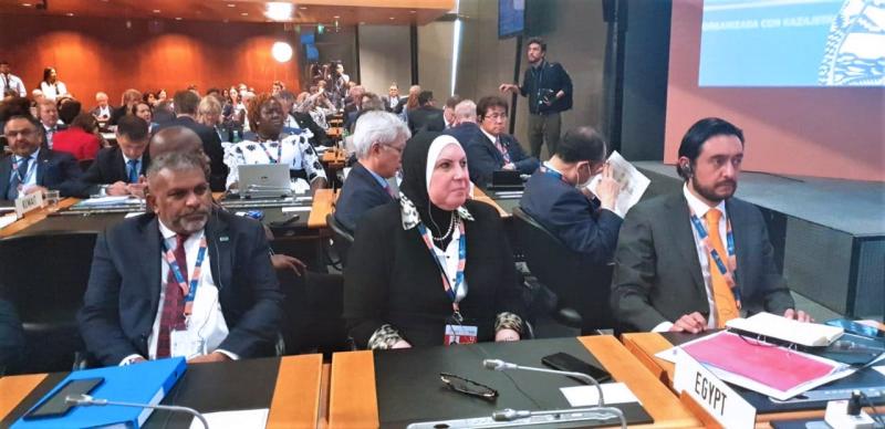 جانب من المشاركة وزيرة الصناعة والتجارة