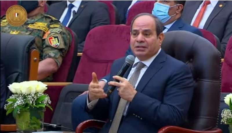 السيسي: محدش ينام دي حياة 100 مليون ممكن يضيعوا «فيديو»