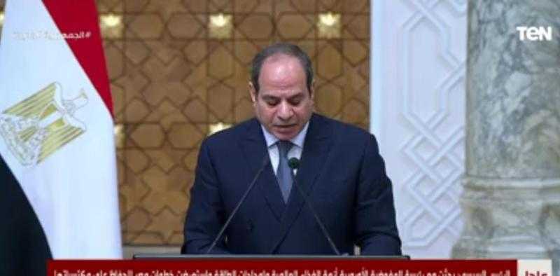 الرئيس: «تغير المناخ تحدي مشترك يواجهنا جميعًا»