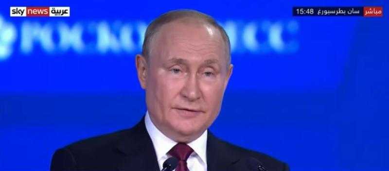 شاهد.. بوتين مهاجمًا النخبة الحاكمة في الغرب: «يعيشون تحت سيطرة الأوهام»