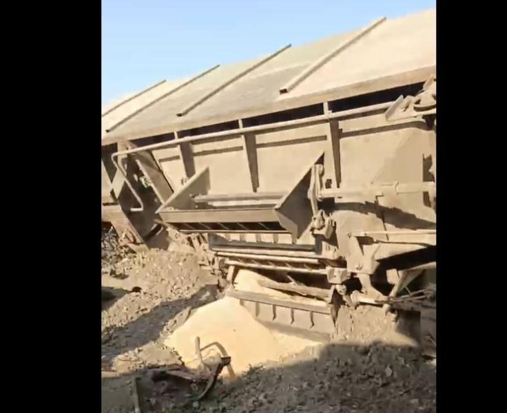 عاجل.. انقلاب قطار بضائع في محافظة البحيرة «فيديو»