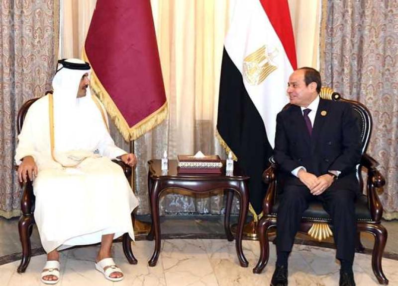 السيسي وأمير قطر