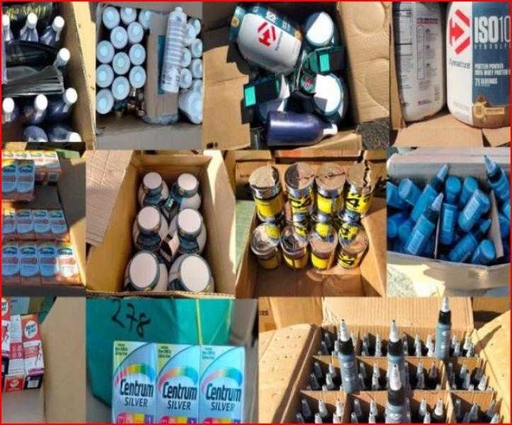 ضبط حاوية مكملات غذائية وأدوية محظور استيرادها